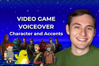 record a male character voice over for your video game