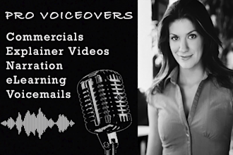 record a professional female voiceover for your project