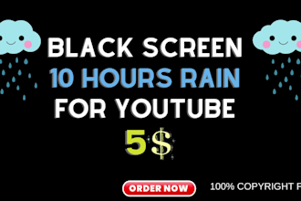 create 10 hours monetizable black screen nature sounds video