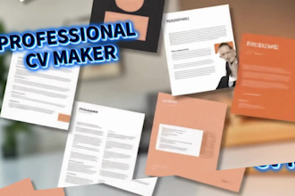 design a clean and attractive resume or CV