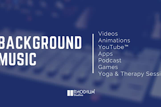 compose and produce background, theme music