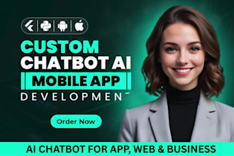 develop chatgpt ai mobile app, websites, ai software, saas apps, ai chatbot