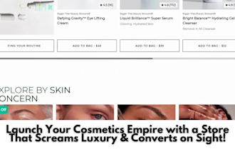 design cosmetics beauty store skincare makeup website cosmetics beauty website