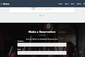 create a responsive frontend website
