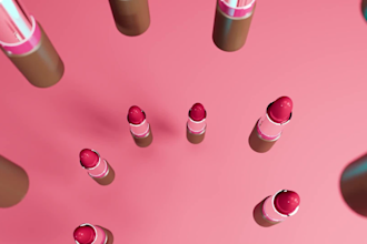 3d product animation 3d cosmetics lipstick animation fragrance label rendering