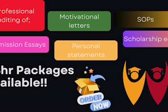 professionally edit  your personal statement or sop