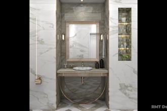 design modern and minimal 3d bathrooms with realistic rendering