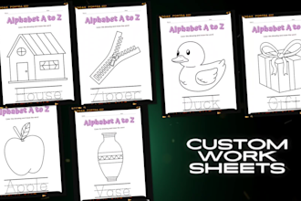 design kindergarten kids activity,worksheets,workbooks,coloring books