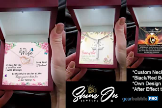 create 30sec shineon jewelry necklace video ad