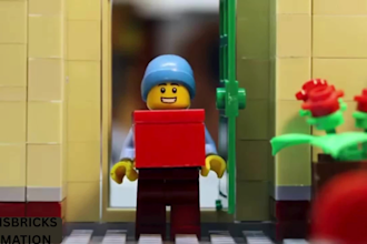 do custom 3d christmas lego animation festive stop motion and holiday video
