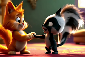 create an expert ai 3d animated cartoon complete video