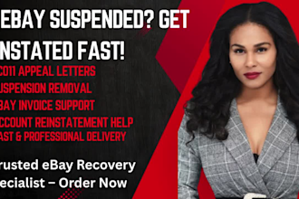 handle ebay reinstatement, ebay suspension ebay invoice ebay restriction reopen