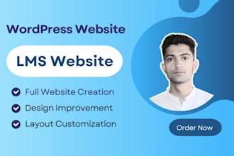 develop wordpress lms website with learndash lms in 24 hours