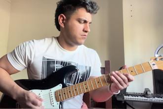 record professional electric guitar, studio quality