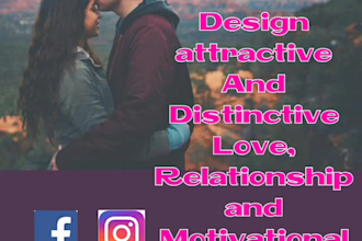 write and design love, relationship, motivational quotes