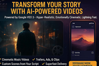 create stunning cinematic ai video movie trailer music clip using google veo3