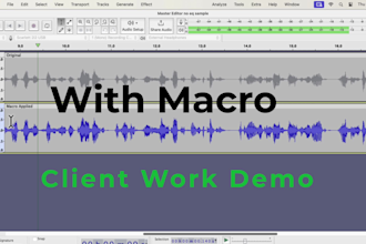 make custom macro or preset in audacity to make sound better in one click