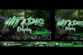 design roleplay logo and banner for discord and fivem server