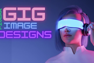 create attractive fiverr gig images and youtube thumbnails