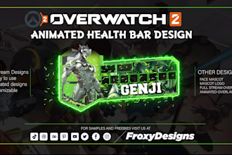 design owerwatch 2 health bar for streaming