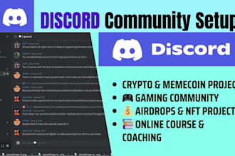 setup custom discord server community, gaming discord and nft discord on discord