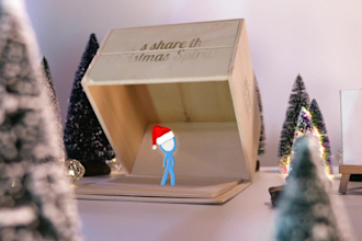 make new year and christmas greeting intro video