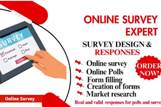 reach online 1000 respondent to fill online survey forms, polls or questionnaire