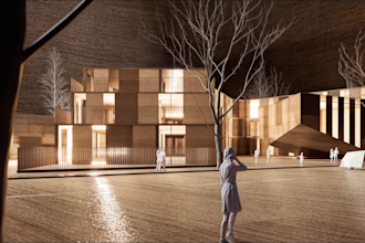 design and render 3d architectural model in maquette style