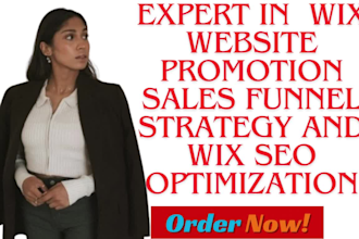 do wix website promotion sales funnel strategy  wix web optimization