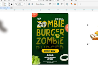 do a best quality food poster just a day