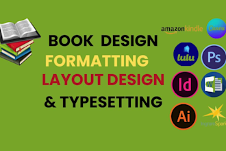 do book typesetting, formatting, and layout book design for ebook and print