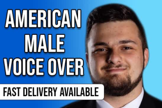 record a professional american male voice over