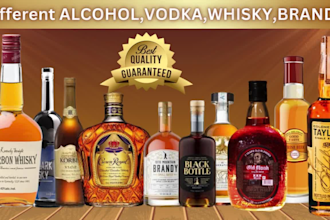 do gin,rum,brandy,vodka,whiskey,beer liquor,can,bar flyer