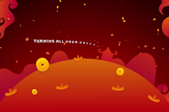 create animated chinese new year greetings with logo