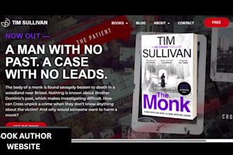 author website book publisher website book website ebook landing page design