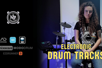 record electronic midi drums with humanized and realistic sound