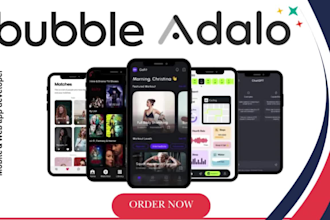 design bubble io adalo glide flutterflow web app website saas mvp mobile app