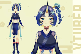 draw and rig your vtuber model, pro live2d vtuber model in anime style or manga