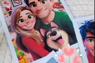 retratos  disney pixar con ia