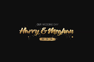 create luxury wedding title