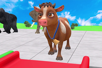 create best animal crossing fountain cartoon and 3d animation video for kids