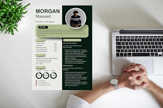 create a visually striking, professionally resume tailored to your goals