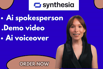 do elearning , online course, explainer, synthesia video, ads, skool, voiceover