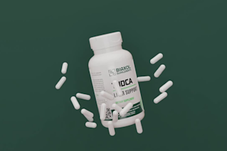 3d supplement animation 3d bottle model 3d serum 3d product explainer video