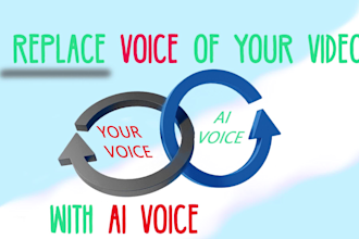 replace the video voice with ai voice