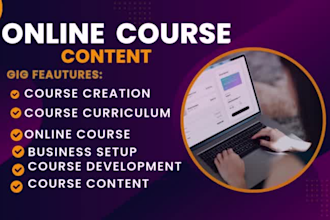 create online course content course creation course curriculum lesson plan