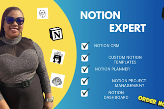 do customised notion template notion CRM notion project management notion