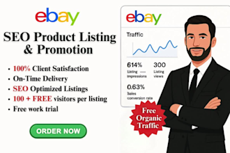 do  ebay SEO listing ,  ebay product listing ,ebay lister, ebay promotion