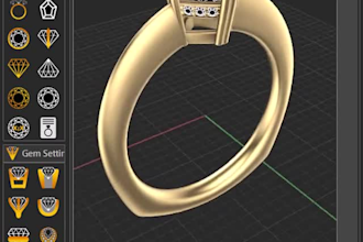 create custom 3d cad jewelry and fashion designs for 3d printing and rendering