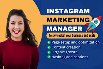 be your instagram marketing manager and content creator